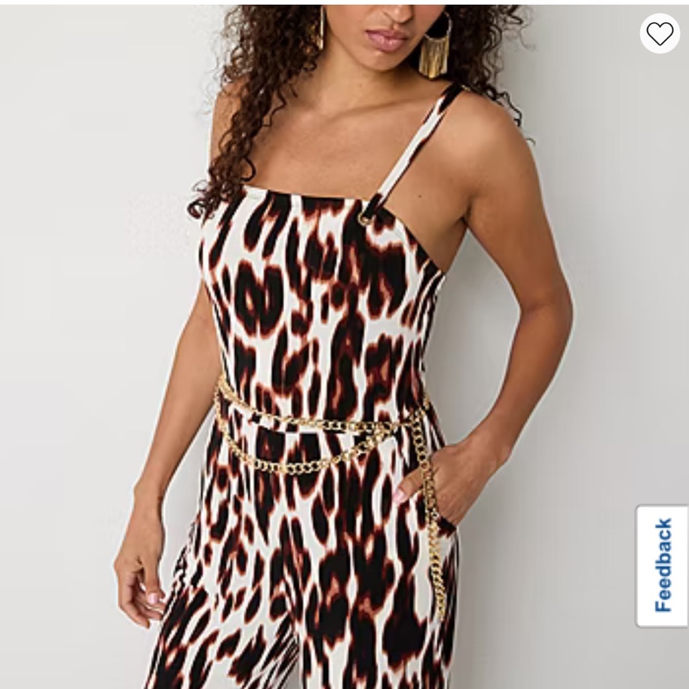 Animal Print Sleeveless Jumpsuit - Picture 2 of 11